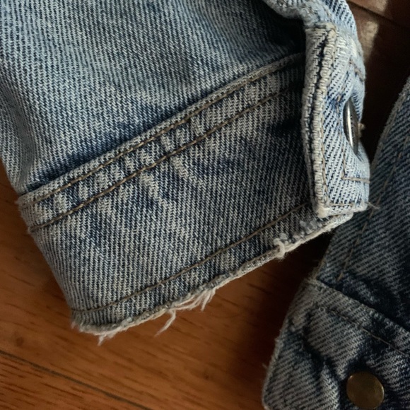 Vintage Pioneer Denim Aviator Bomber Jacket XL - Picture 6 of 9